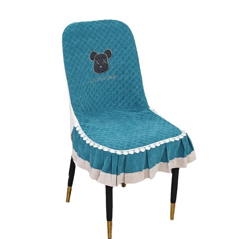 Special-Shaped Chair Seat Cushion One-Piece Chair Cover, Light Luxury Dining Table Chair Cover Universal In All Seasons, Non-Slip And Breathable Cover