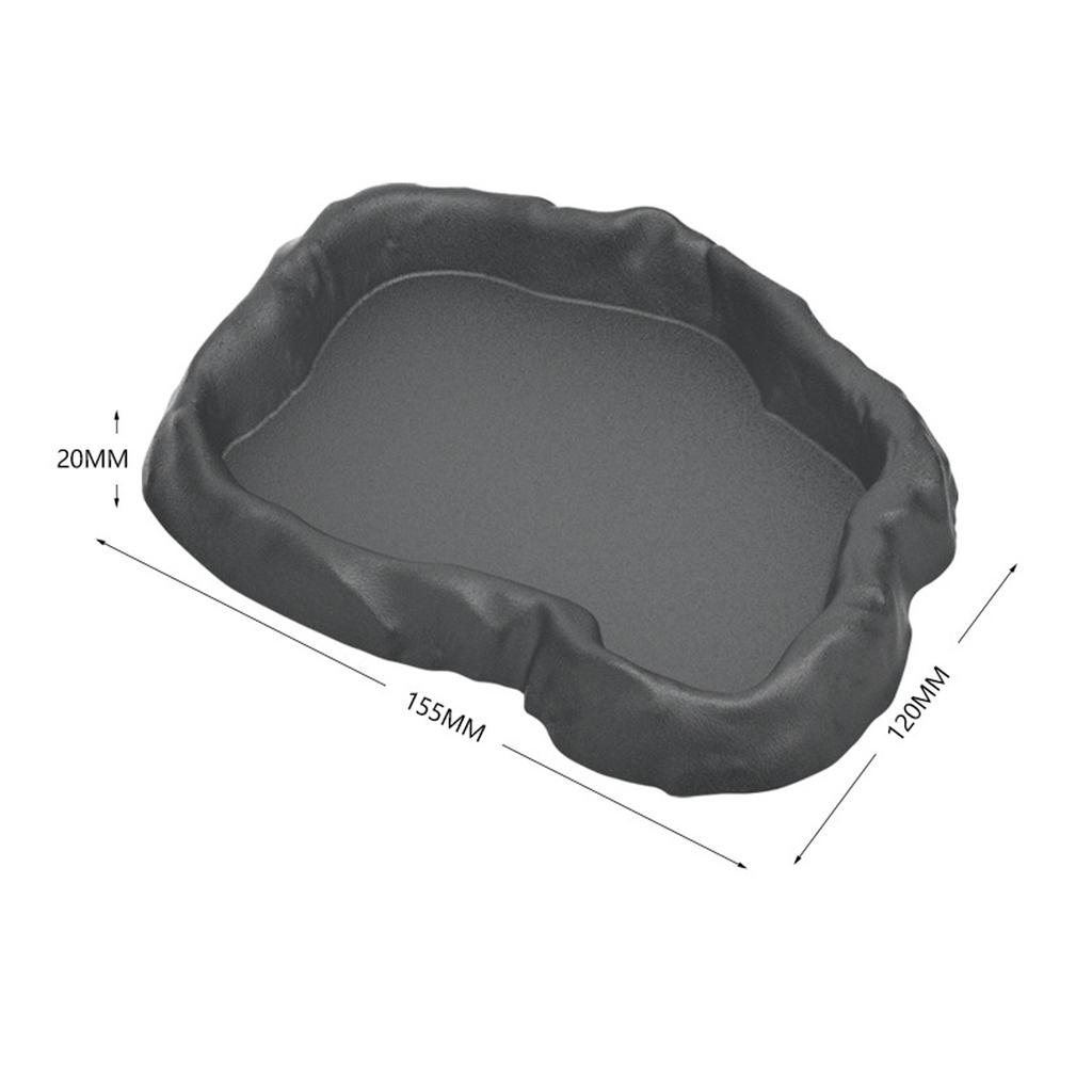 Pet Feeder Bowl Resin Reptile Rock Food and Water Dish Feeder Bowl for Tortoise Lizard Lizard Feeder Reptile Bowl Reptile Feeder