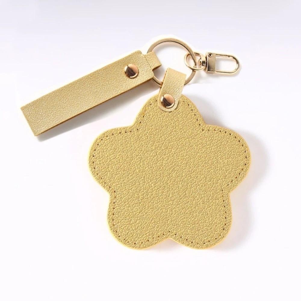 

PU Leather Stars Shape Makeup Mirror Korean Style Colorul Star Keychain Friendship золотий