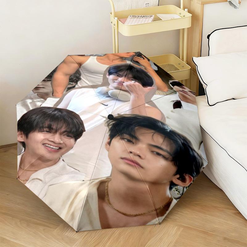 Kim Taehyung Automatic Umbrella Suitable Travel Portable Umbrella Outdoor Sun Shading Umbrella Gift Daily Essentials