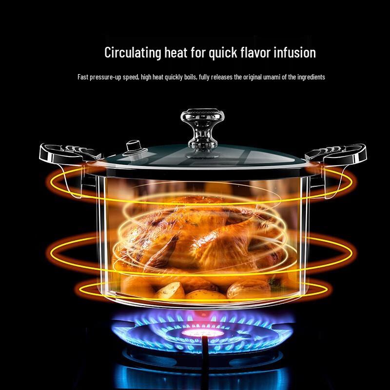 Wutuo Cocotte Multifonctionnelle en Fonte 8L à Micro-Pression
