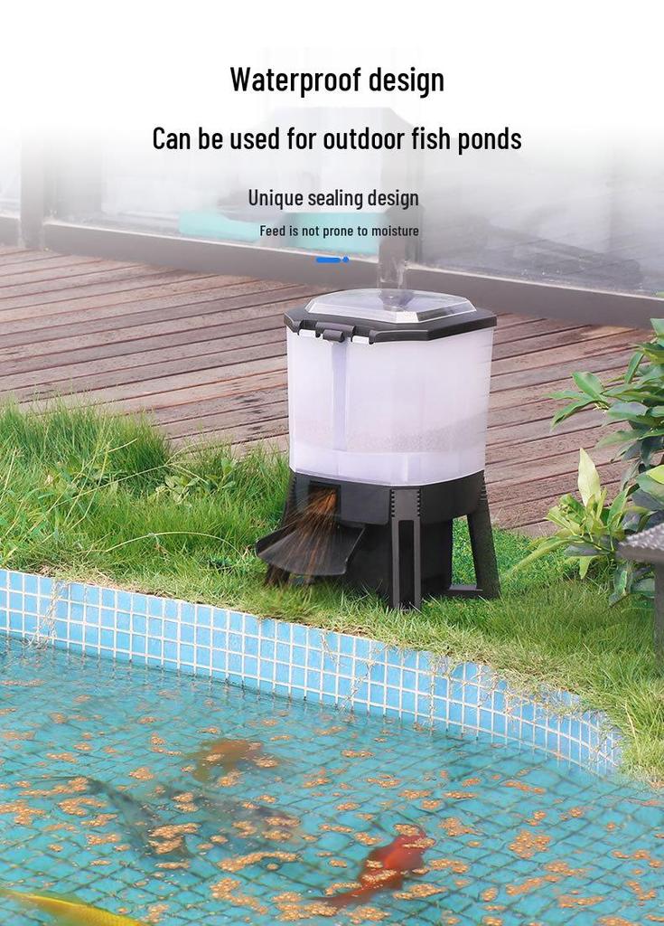 Smart Solar Automatic Fish Feeder for Indoor/Outdoor Koi Ponds