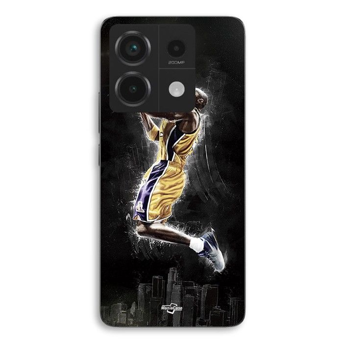 Coque de téléphone - MANIACASE - Xiaomi Redmi Note 13 Pro 5G - Silicone TPU - Noir - Basketball Kobe Bryant