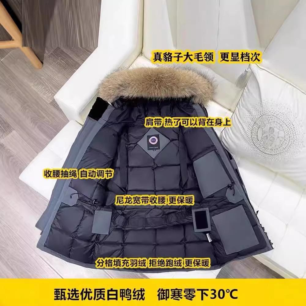 Winter New Large Size Goose Down Jacket Women's Thickened Tooling Pie Overcomes Jacket Couple