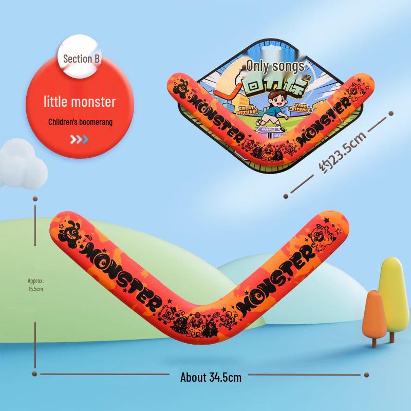Children's Soft EVA Foam Boomerang - Hand-Thrown Outdoor Sports Toy