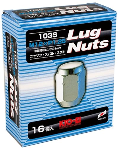 KYO-EI (Kyoei Sangyo) Lug Nuts [Quantity: 16 Pieces] [Bag Type 21HEX] M12 X P1.25 103S-16P