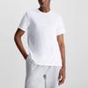 Calvin Klein Solid Color Letter Logo Print Round Neck Short Sleeve T-Shirt Men Tops White 000NM2170E-100