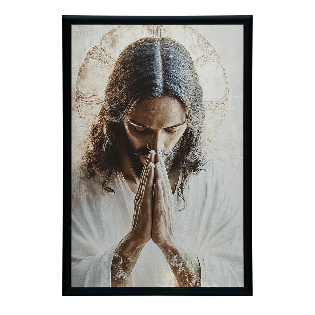 Jezus W Modlitwie - Plakat Religijny Jezus W Modlitwie - Plakat Religijny, 40X50 Cm, Bez Ramy, Papier Matowy 230 Gsm