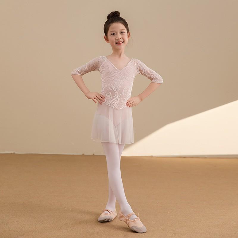 Girls Ballet Leotard Dress Kids Dance Gymnastics Outfit Stage Performance Practice