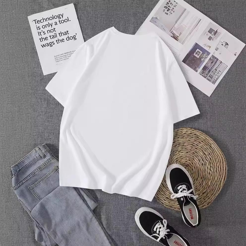 Sommer Europäisches und Amerikanisches Retro Kurzarm Herren T-Shirt mit Buchstaben Aufdruck