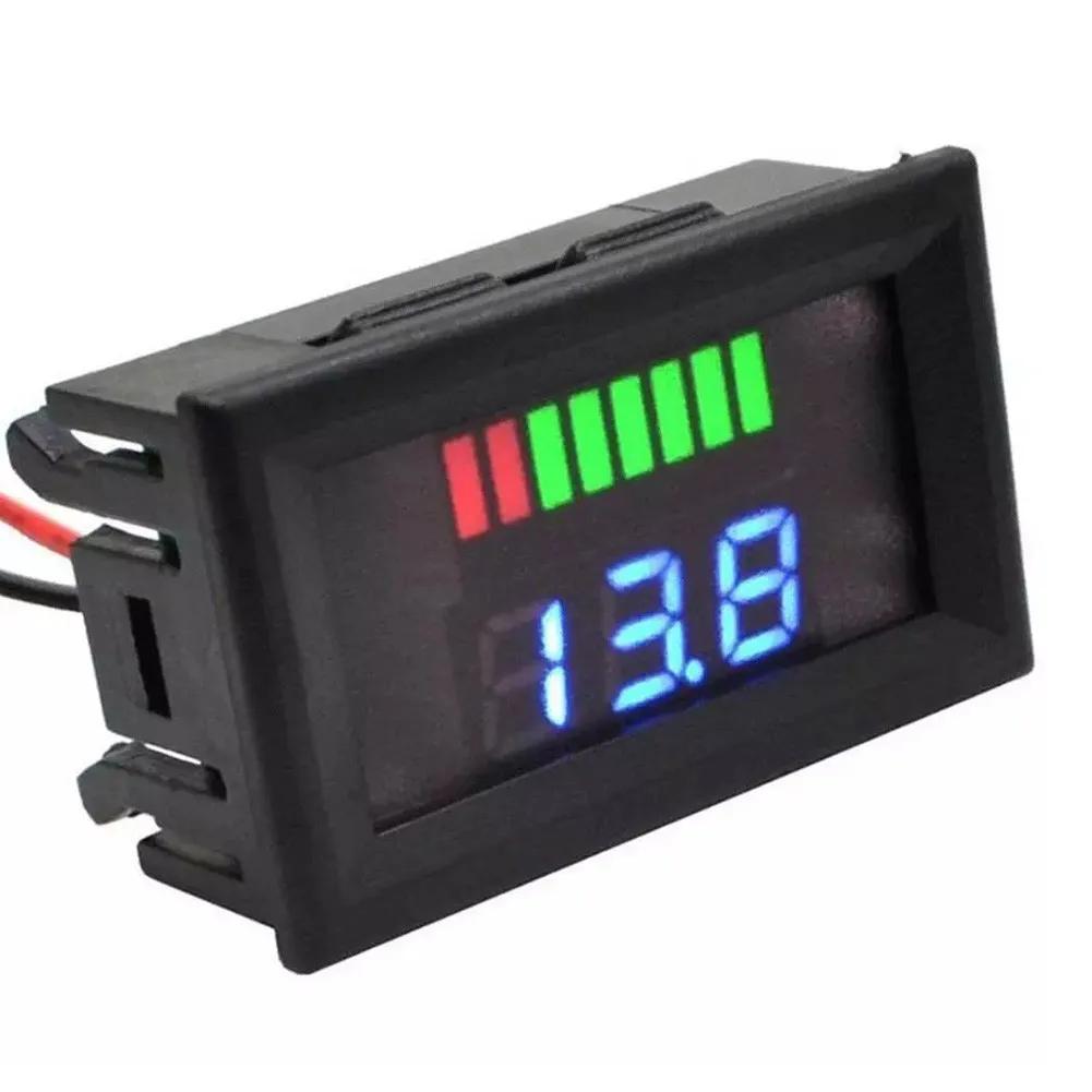 

Colorful LED Voltmeter for Electric Vehicles Accurate Battery Voltage Measurement with Red and Blue Digital Display синій