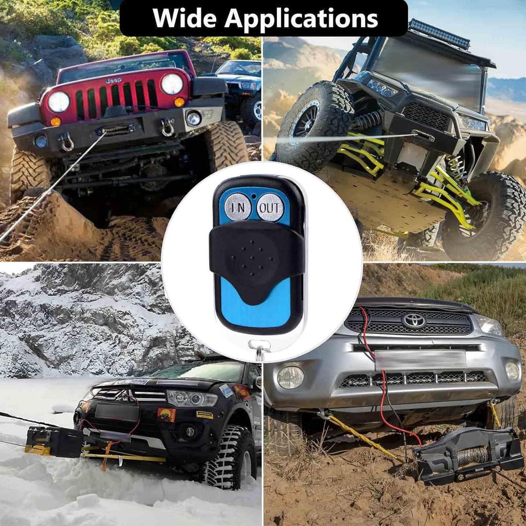 Wireless Winch Remote Control Kit For Car Truck Jeep ATV SUV 12V 24V Handset Recovery Winch Control Remote Electric Remote Control Waterproof Winches