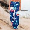 Women's Comfortable Sleeper Pants Christmas Printed Drawstring Wide Leg Pants Casual Pants
