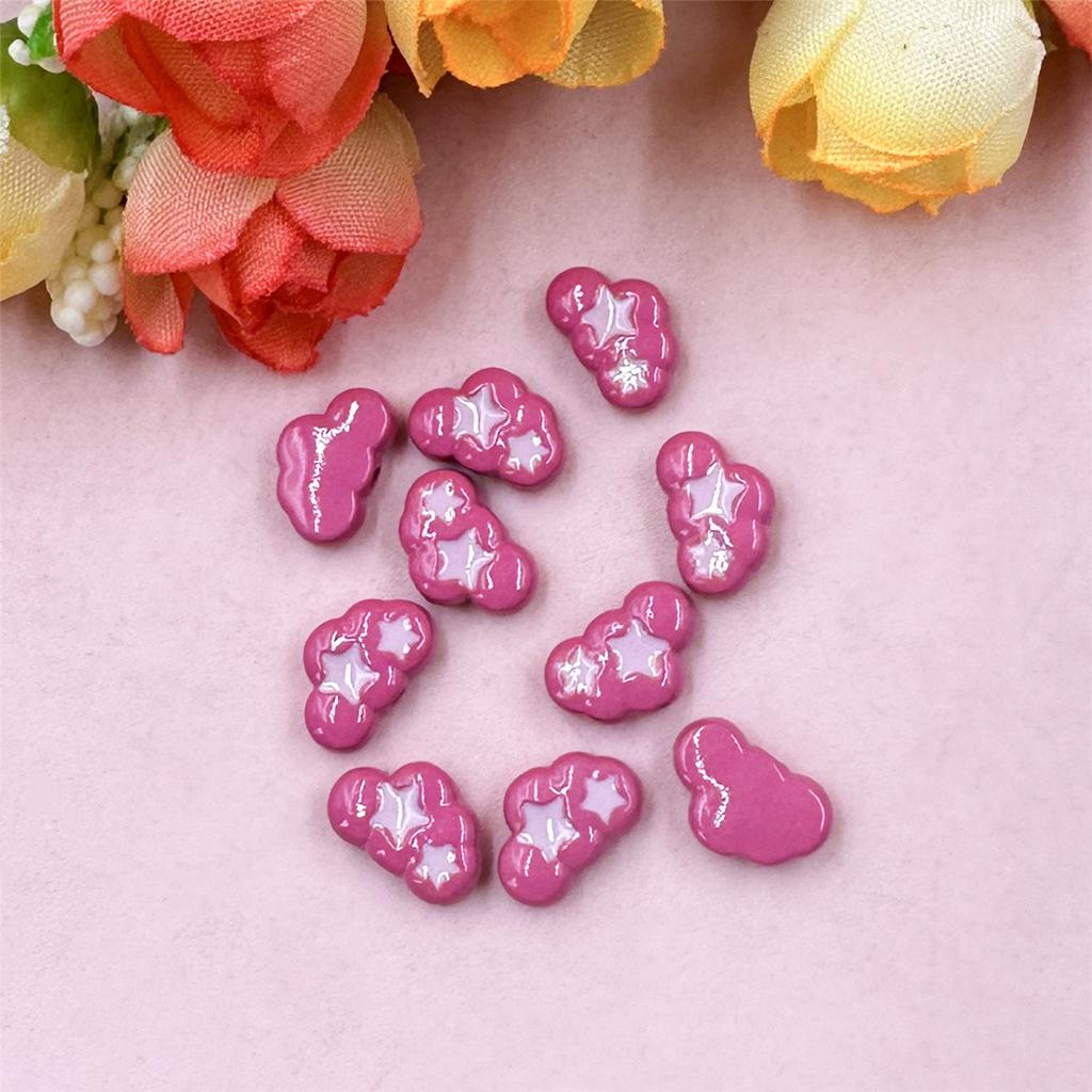 9.7*12.6mm Accessories Alloy Dripping Beaded Material Bracelet Necklace Cute Cloud Beads 10pcs Jewelry Making Fashion Accessories