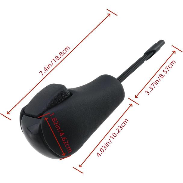 1 Pcs Gear Shift Knob Plastic Long Version Automatic Gear Shift Knob Suitable for BMW E36 E46 E39 E60 E61 E38 Z3 X5 E53, Black