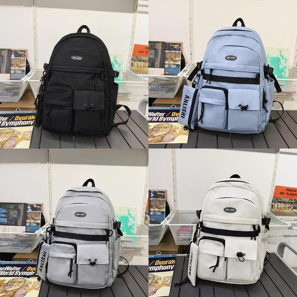 Nylon School Backpack For Teens With Design And Laptop Storage For Campus Use