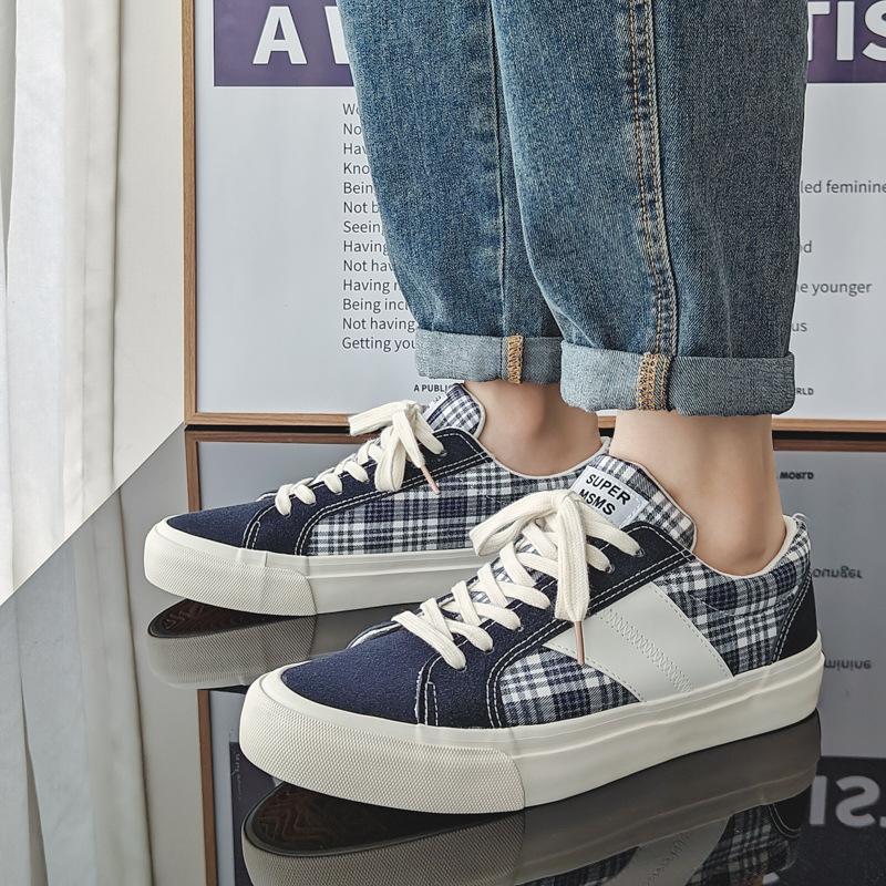 Autumn new breathable canvas shoes men's versatile sports skateboard shoes men's trend couple casual shoes