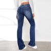 Temperament commuter jeans women's clothing washed slim-fitting and thin pants