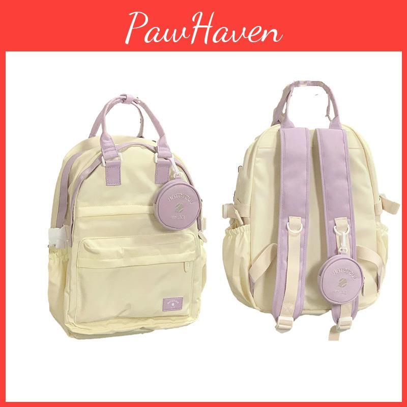 Trendy Unisex Canvas Backpack With Spacious Compartments And Zipper Closure