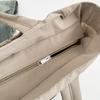 Large Capacity Nylon Tote Bag for Women Lightweight Shopping Shoulder Bag with Multiple Pockets and Zipper Closure for Daily Use