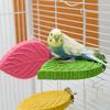 Easy Installation Leaf Shape Parrot Perch Non-slip Wear-resistant Bird Cage Perch Resin Dopamine Jumping Platform Aviary