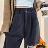 Women's Chenille High-Waisted Wide-Leg Corduroy Pants - Fleece-Lined for Spring, Autumn, and Winter 2025.