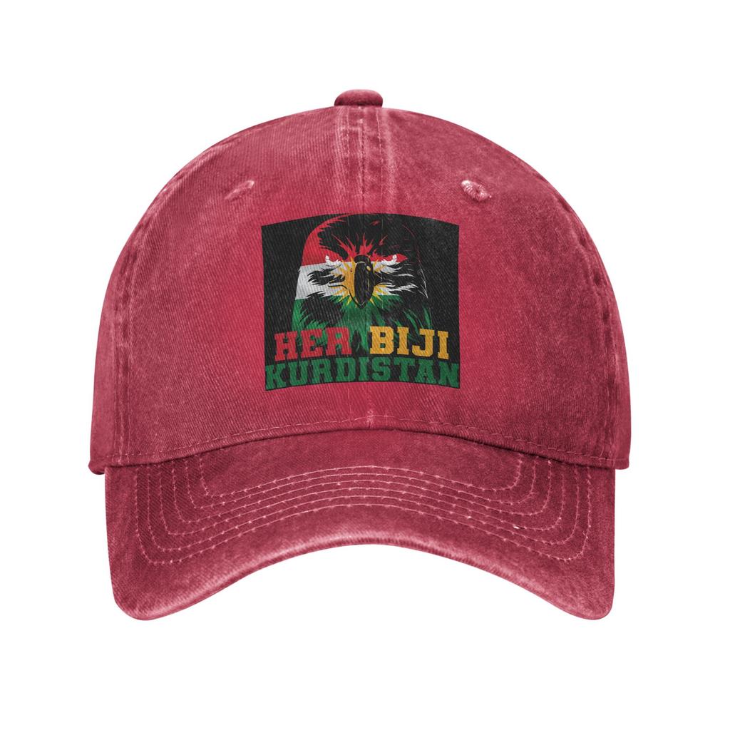 Unisex Baseball Hats Her Biji Kurdistan Flag Eagle Denim Fabric Streetwear Baseball Caps Hip Hop Cap Casquette