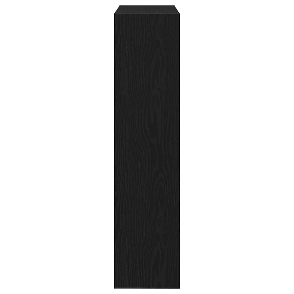 Shoe Cabinet with Shelf Black Oak Effect 80 X 21 X 87.5 Cm