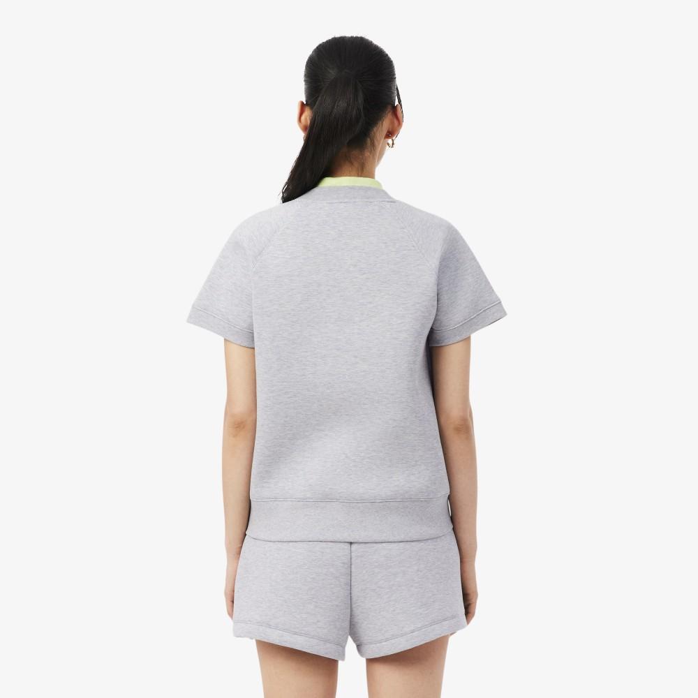 [Lacoste] Women's Double-Face Short-Sleeve Sweatshirt SF7461-56GCCA