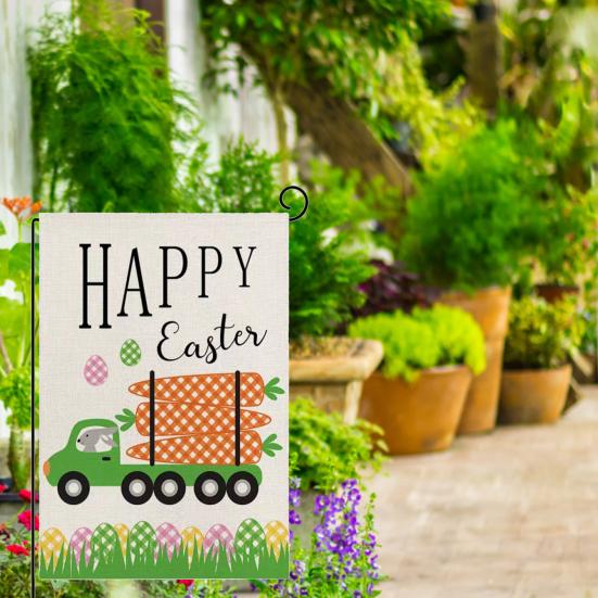 Oster-Gartenflagge 30,5 X 45,7 Cm – Doppelseitig Bedruckt | Wetterfeste Außendeko Für Zaun & Garten