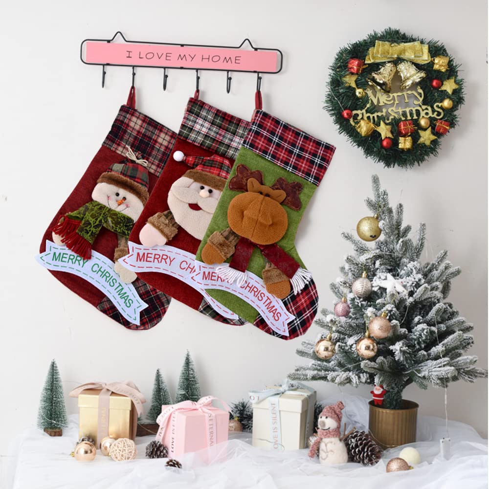 Soyukai 2023 3D Christmas Sock Extra Large Christmas Tree Cute Christmas Wall Candy Gift Door Hanging New Party Christmas Figurine Boots, (47cm),