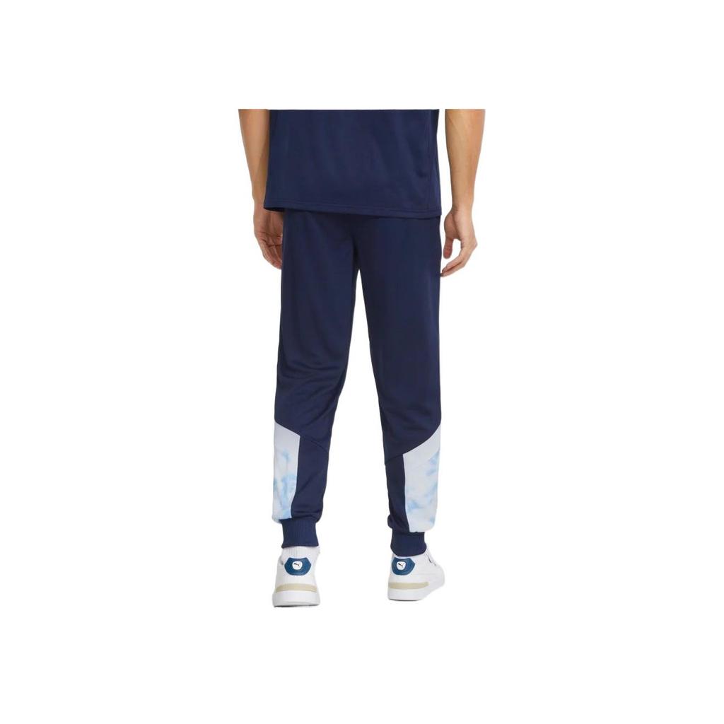 Puma Calças Esportivas de Tricô Canelado Respiráveis com Estampa de Logotipo Masculinas Azul 765204-05
