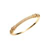 18k Gold Plated Zircon Stone Round Cuff Bracelet For Women Fashion Accessories
