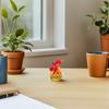 Glass Rooster Sculpture Colorful Gradient Mini Chicken Statue Decorative Home Desktop Kitchen Ornament Handcrafted Artistic