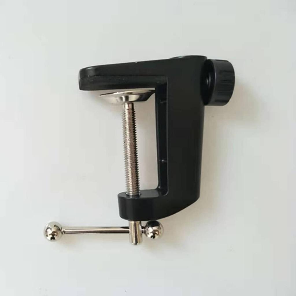 Abaodam 2-Piece Aluminum Alloy Microphone Clamp Holder Base Non-slip Desk Clamp Black