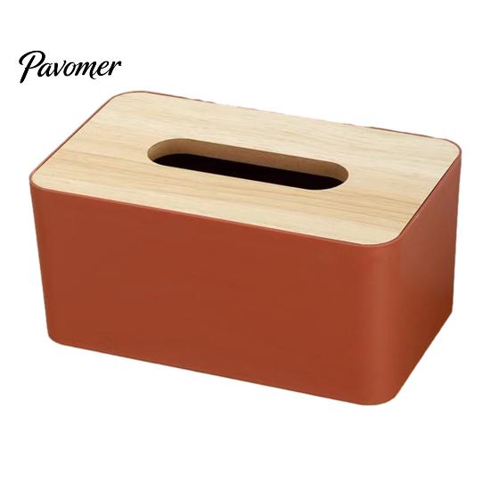 Langlebige Taschentuchbox-Abdeckung mit Deckel aus Massivholz, Wasserdichtes Design, Dispenser mit langer Papieröffnung für das Homeoffice