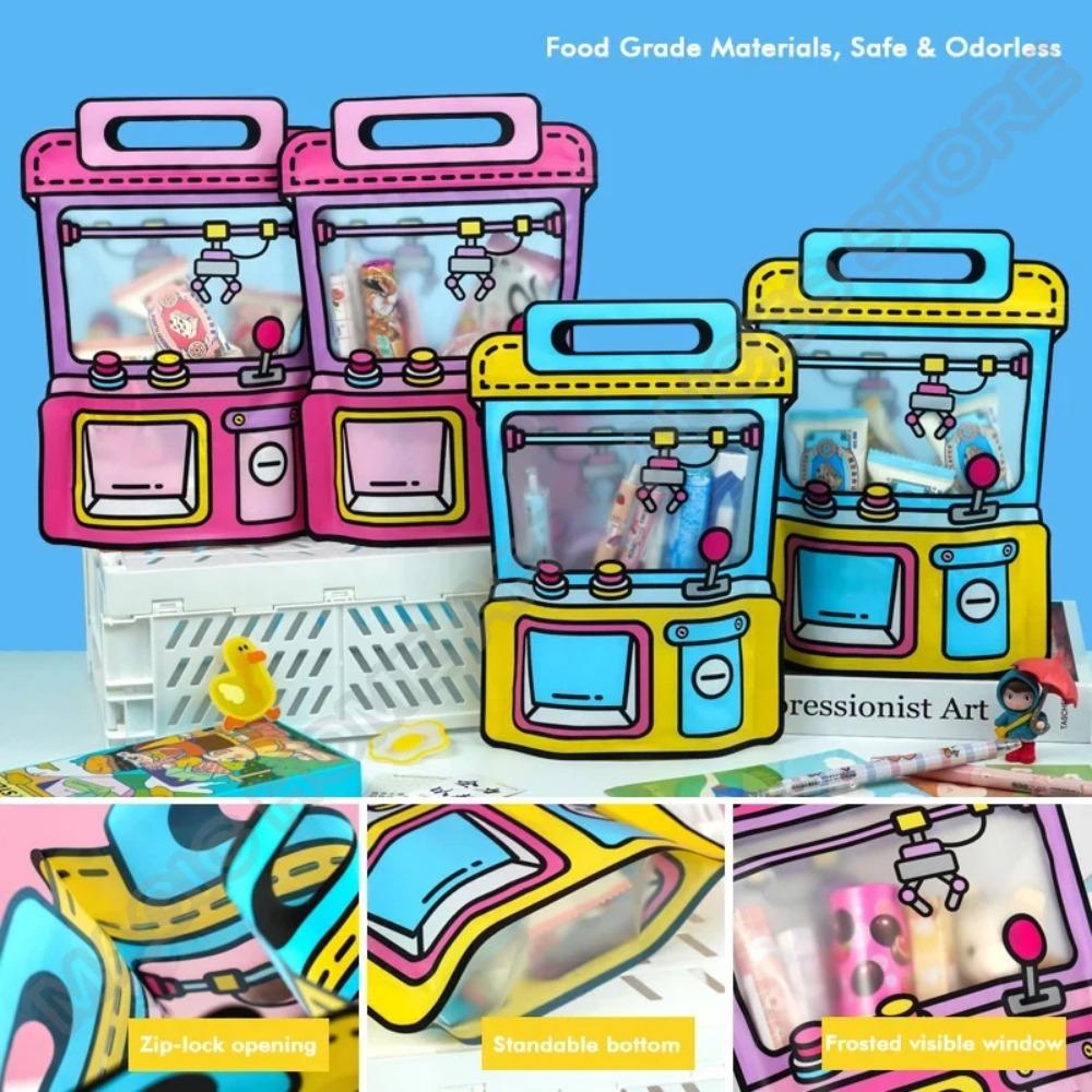 20Pcs Food Grade Cartoon Doll Shape Sweets Cookies Snack Sealing Pockets Wedding Children's Birthday Party Gift Pouch