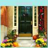 Halloween Door Banner Set Featuring Black Purple And Orange Fabric For Festive Decor