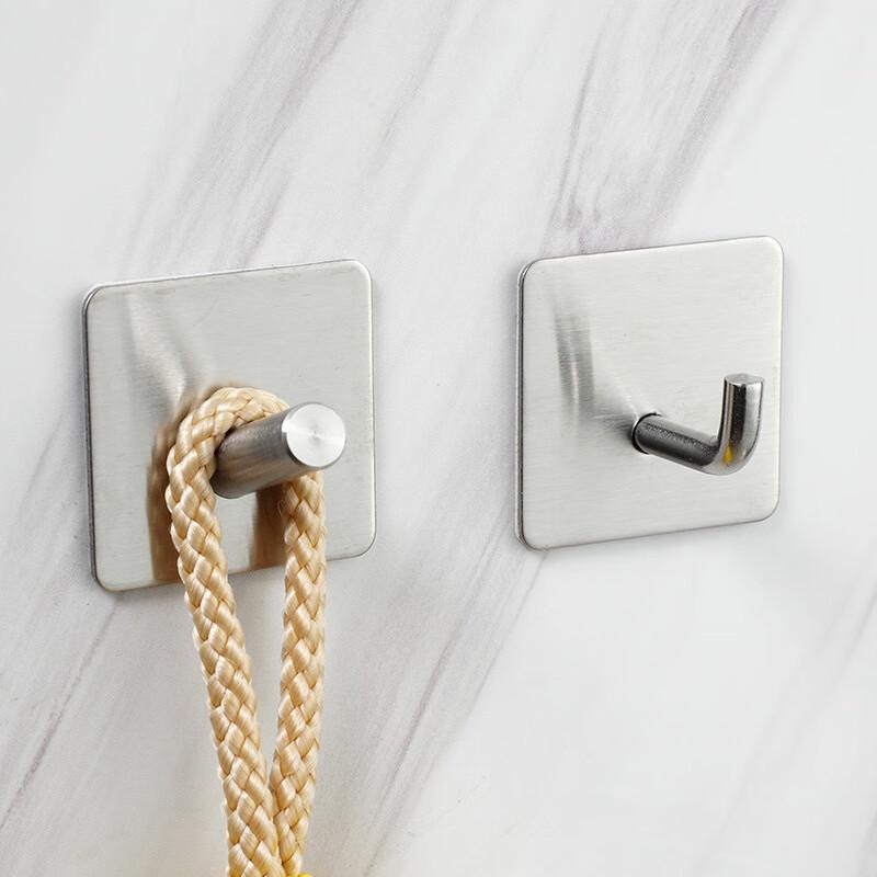 Feng Zhi 304 Stainless Steel Adhesive Coat Hooks (5-Pack)