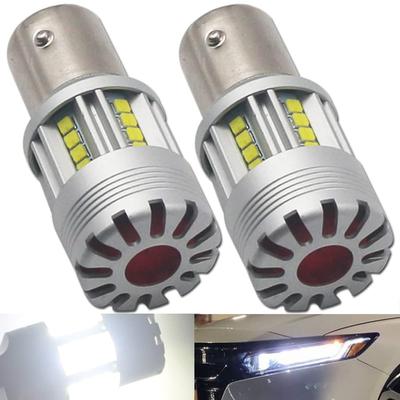 Eseastar BAY15D P21/5W S25 LED Doppelfaden-Glühbirne Weiß DC12V-24V Tageslicht Rücklicht Positionslicht