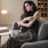 Women High Waist Wide Leg Pants Solid Gray Business Casual Trousers Straight Loose Office Daily Pants