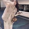 High Collar Knitted Splicing Vest Women's Vest Autumn and Winter Loose Plush Vest Sleeveless Jacket Fluffy Waistcoat