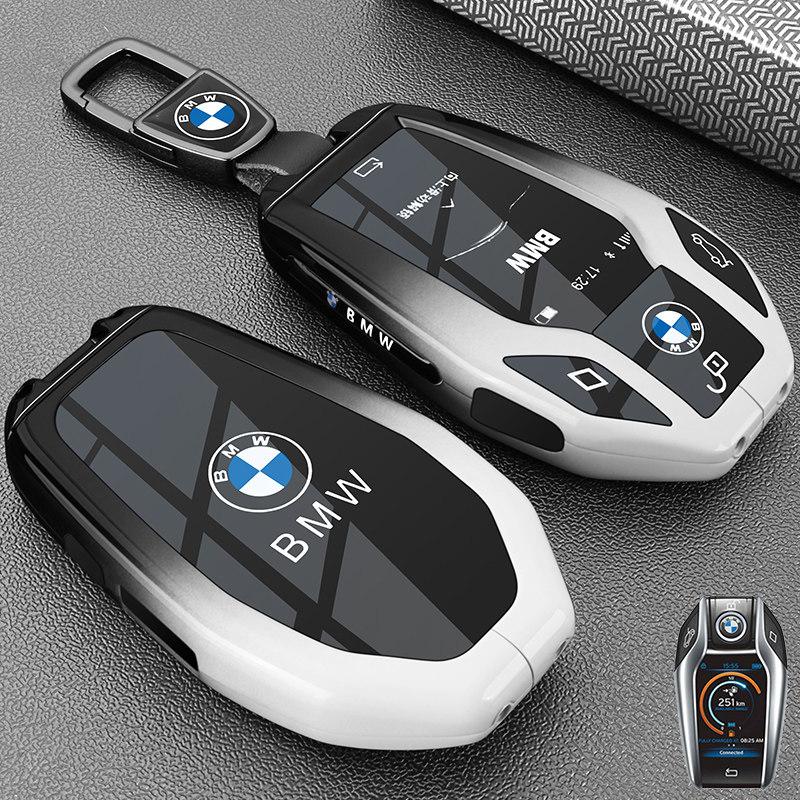 Kožené pouzdro na klíče s LED displejem do auta pro BMW řady 3 5 7 G11 G12 G31 G05 G07 X3 X4 X5 X6 X7 i8 G32 G30