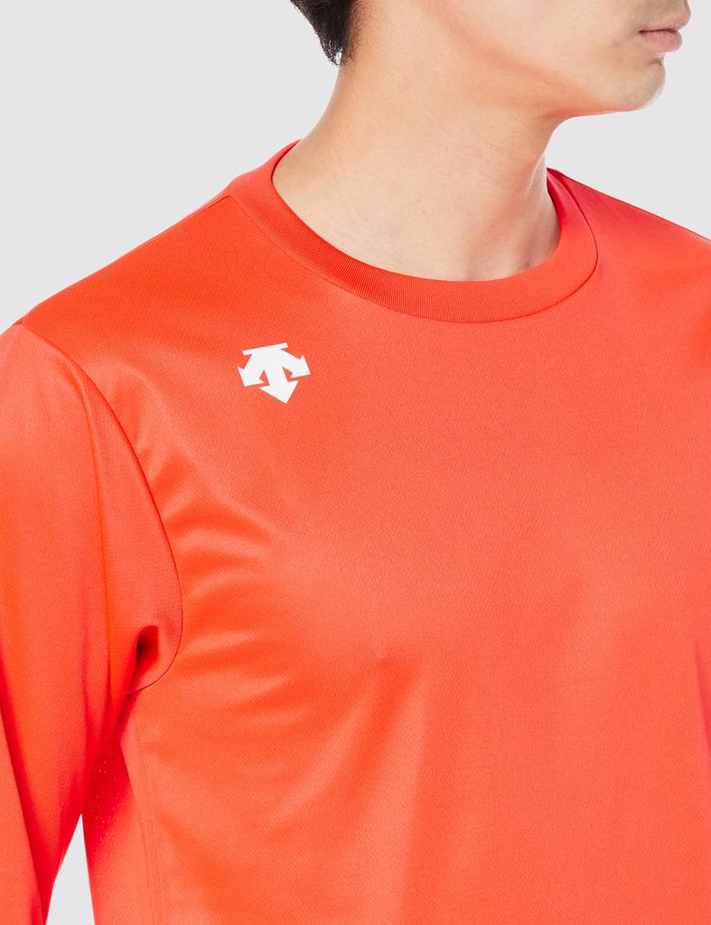 DESCENTE Training Exclusive Long Orange and T-Shirt (EC Model) Sleeve, One-Point Inner, Moisture-Wicking, Quick-Drying, Stretch, Unisex, 2, SS, Men's