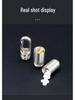 Stainless Steel Waterproof Pill Bottle Keychain - Portable Multi-Compartment EDC Storage.