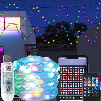 LED Fairy Lights RGB Smart Bluetooth Control USB LED String Lamp Christmas Tree Outdoor New Year Corridor Garland Lights Decoration