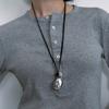 Fashionable PU Leather Necklace Versatile PU Leather Necklace With An Elegant Fortune Rings Designs for Women