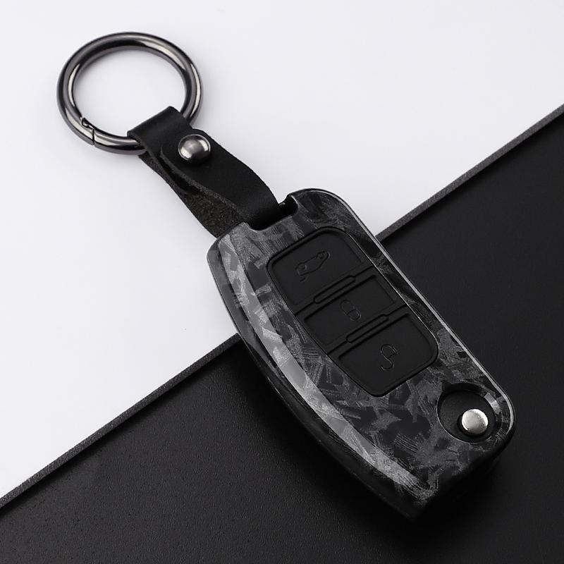 ABS Carbon Fiber Style Car Key Case Cover Fob for Ford B-Max C-Max Eco Sport Galaxy Fiesta Focus 2 Ecosport Kuga Escape Falcon