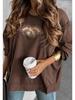 European & American Style Women's Autumn Round Neck Rhinestone Long-Sleeve Sweatshirt