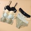 Sexy Half-cup Lace Suit for Small Chest, Non-empty Cup Underwear for Women, Gathered Anti-sagging Bra